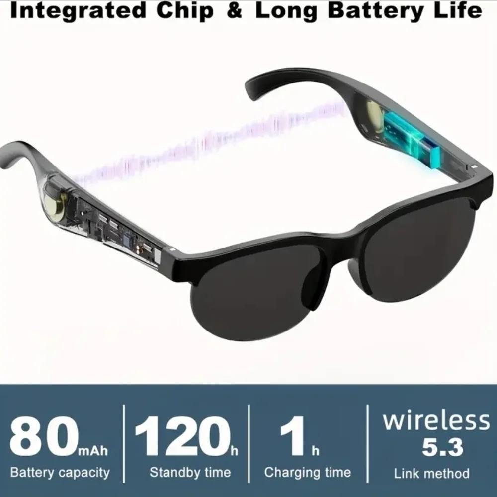 Black Sunglasses with Surround Sound
